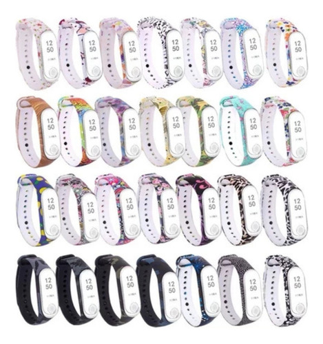 Pulseira Silicone Colorida Compatível Com Xiaomi Mi Band 3/4