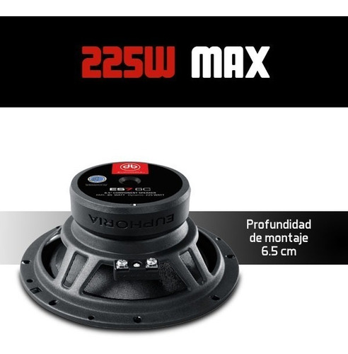 Set De Medios Db Drive Euphoria Es7 6c 2 Vías 6.5 PLG 225w