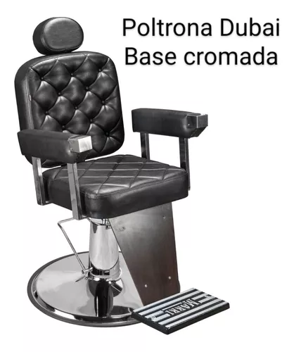 Cadeira de Barbeiro Milão Base Cromada - SEMINOVA