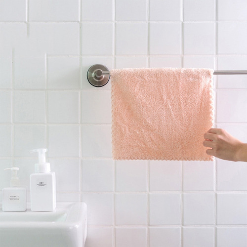 Toalla Facial Pequeña De Microfibra Rosa Superabsorbente Par