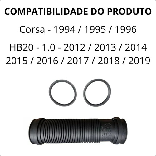 Mangueira Filtro Ar Duto Gm Corsa 94/96 Hb20 1.0 12/19 Refil