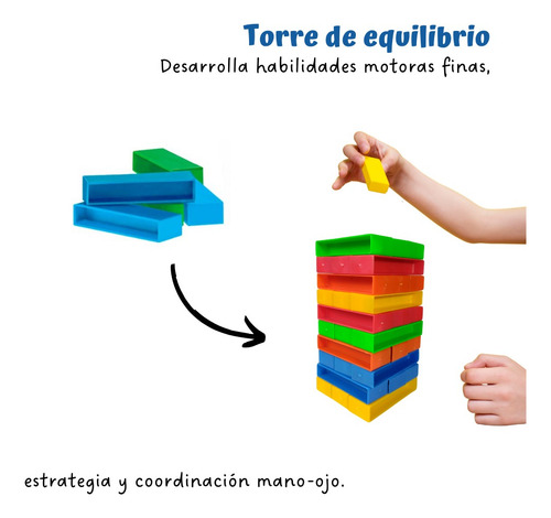 Juego Torre De Equilibrio Didáctico Niños