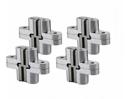 2 Par Bisagra Oculta Acero Inoxidable Invisibl Para Puerta