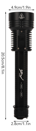 Lanterna De Mergulho T40 Magnetron Strong Dive Torch Ipx8