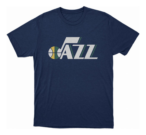 Remera Basket Nba Utah Jazz Azul Logo Jazz