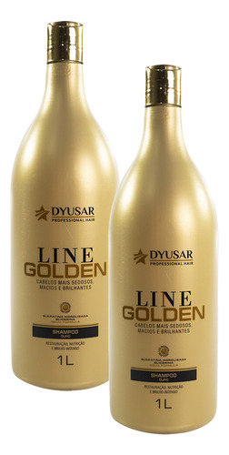 Kit 2 Shampoos Ouro Line Golden Professional Hair Dyusar 1l