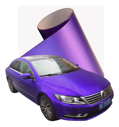Vinil Wrap Automotriz Morado Cromo Mate Autoelite 1x1.52m