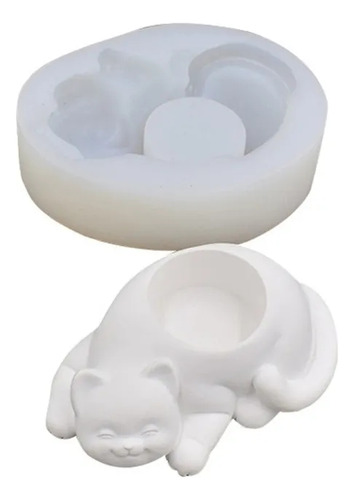 Molde De Maceta De Silicona Para Gatos, Cactus, Suculenta, -