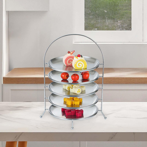 Soporte De Exhibición De Mesa De Postres Argenta De 5 Capas
