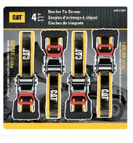 Comprar Cat Juego De 4 Correas De Amarre Con Trinquete Color Negro Con Amarillo