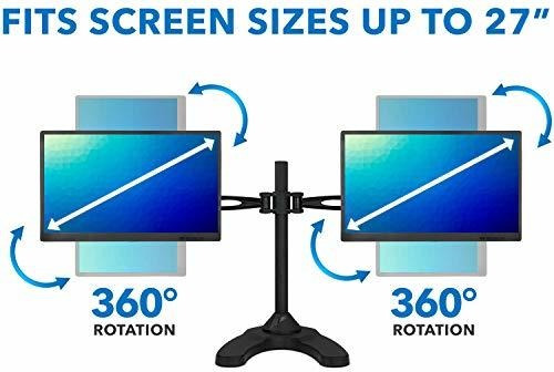 Imagen 6 de 6 de Mount-it! Soporte De Monitor Doble De Pie | Soporte De