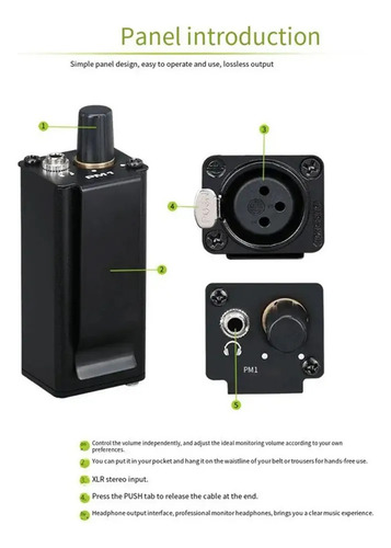 Amplificador De Auriculares Pm1, Monitor De Alta Calidad, Po