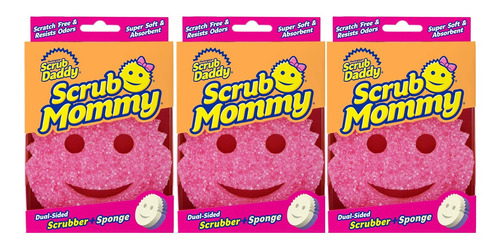 Imagen 1 de 3 de Scrub Mommy Fibra+esponja Paquete De 3 Pzas