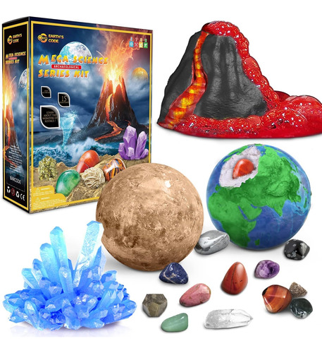 Earthscode 25pcs Science Kit - Volcano Science Kit For Kids.