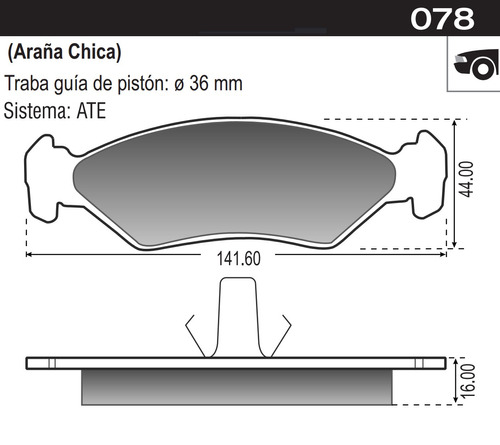 Pastillas Freno Delanteras Plasbestos Ford Ka 1997/2008 Courier 1999/2006