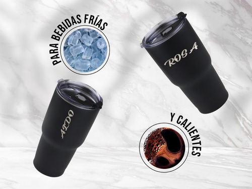 Imagen 3 de 10 de Vaso Termo Acero Inoxidable P/cafe 30oz Térmico Frío Calient