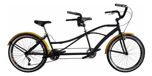Bicicleta Doble Rin 26 Tandem Monoplato Color Negro
