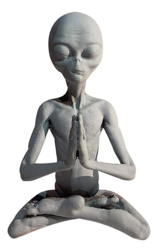 Escultura De Arte De Jardín, Estatua Meditativa Extraterrest
