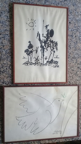 Cuadros Lamina De Picasso Quijote Y Paloma De La Paz ( Leer)