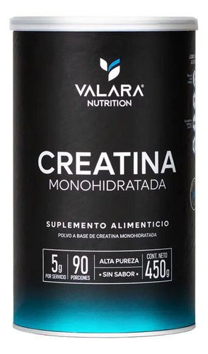 Creatina Monohidratada Micronizada En Polvo | Alta Pureza Certificada | Con Scoop Dosificador - Creatine Monohydrate Pre Entreno - Platinum - Creatina Mujer / Hombre - Gym - 450g - VALARA