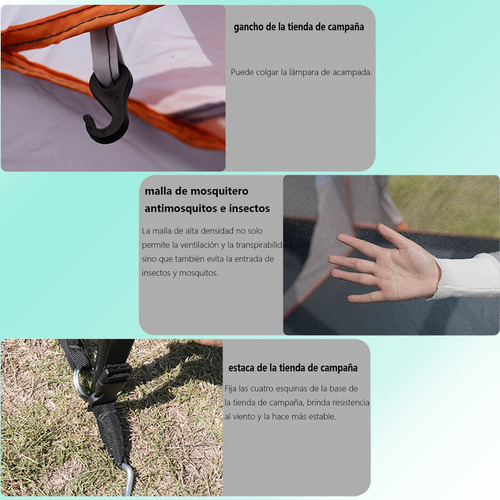 Carpa Instant Acampada Amplia Para 8-12 Personas Double Capa