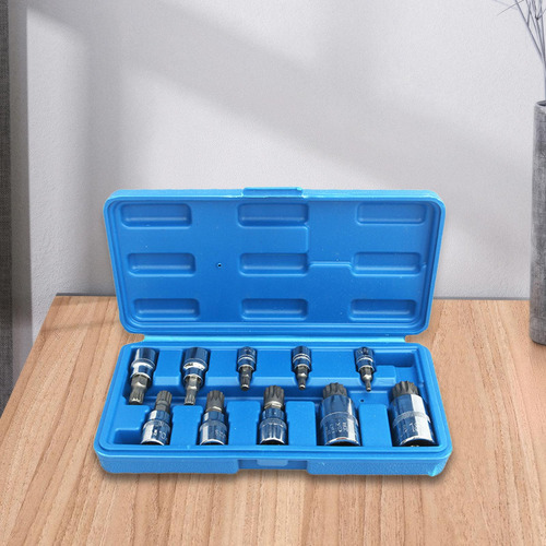10x Triple Cuadrado Bit Socket 12 Puntos Accesorios Para