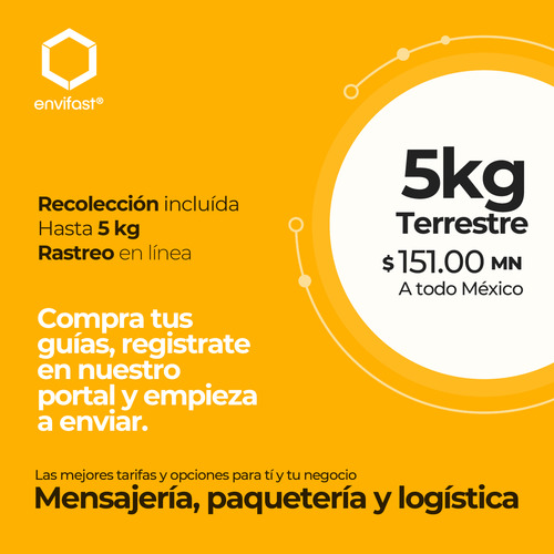 2 Guía Prepagada Envifast Est 5kg Terrestre Con Recolección