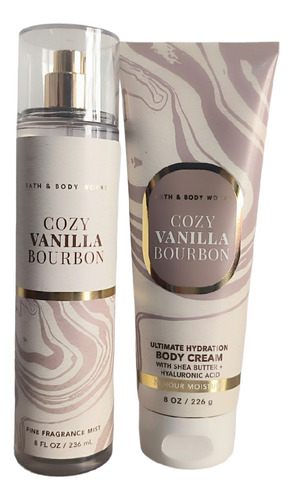 Crema Y Splash Bath & Body Works Cozy Vanilla Bourbon 