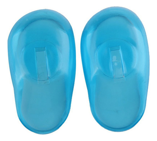 .. Cubreorejas De Silicona Transparente, Color Azul, 4
