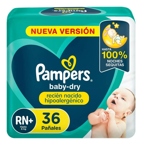 Pampers Baby-dry Rn+ X 36