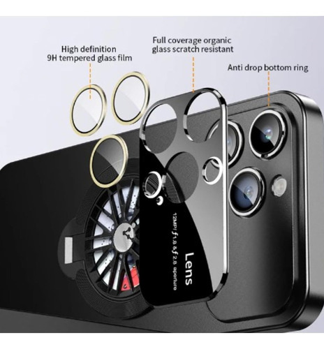 Funda For iPhone Compatible Con Magsafe Protector Cámaras