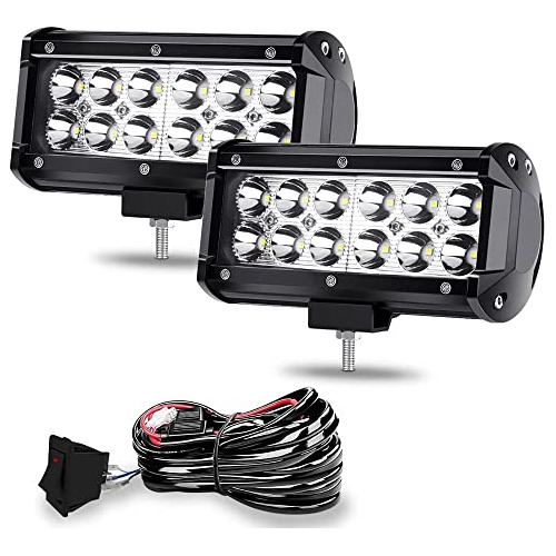 Barra De Luz Led De 7 Pulgadas, 120w, Luces Blancas Y Ã...