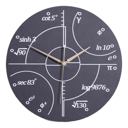 Reloj De Pared Function Formula Con Esfera Sin Marco, Reloje