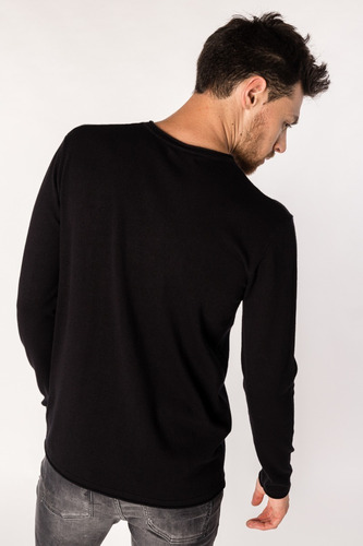Imagen 3 de 5 de Sweater Tascani Daxico Negro Hombre Cuotas