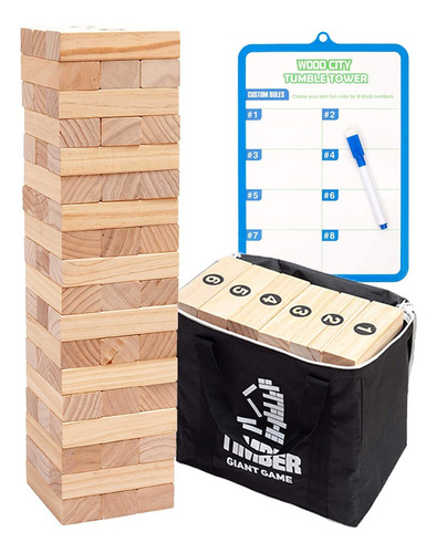 Wood City Giant Tumbling Timber Tower Game (stacking From...