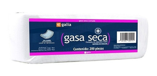 Gasa Seca 7.5x5cm Pack De 3 Galia 600pzas Total