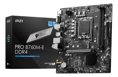 Tarjeta Madre Msi Pro B760m-e Ddr4 S-1700 2x Ddr4 4800 Hdmi