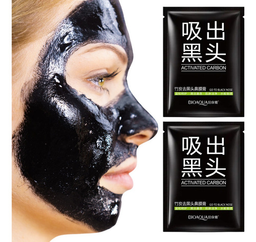 Mascarilla facial para piel todo tipo de piel Universo en Linea puntos negros Mascarilla puntos negros 60g y 60mL - 10 packs de 1 unidades