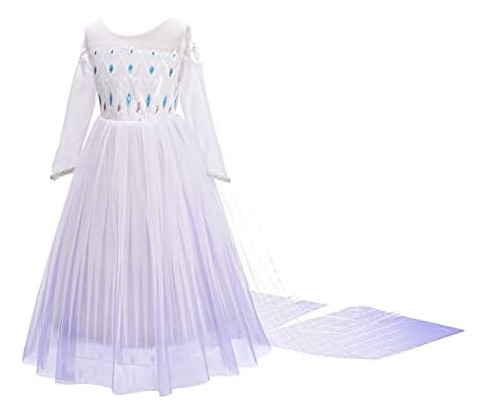 Dressy Daisy Girls Snow Queen Vestido Blanco Con Capa Fancy 