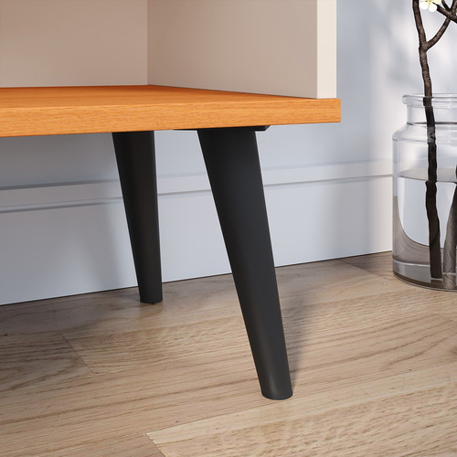 Mesa De Cabeceira Quarto Apartamento Prateleira Nicho Cor Off White/cinamomo