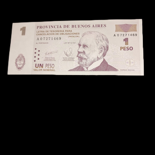 Billete Bono Un Patacón Sin Circular