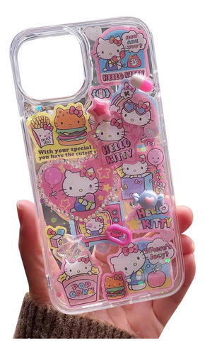 Capa De Celular Hello Kitty Para iPhone 16/15/14/13/12/11