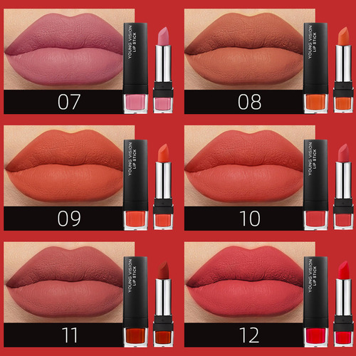 12pcs Conjunto De Cosméticos Matte Longa Duração Batom A