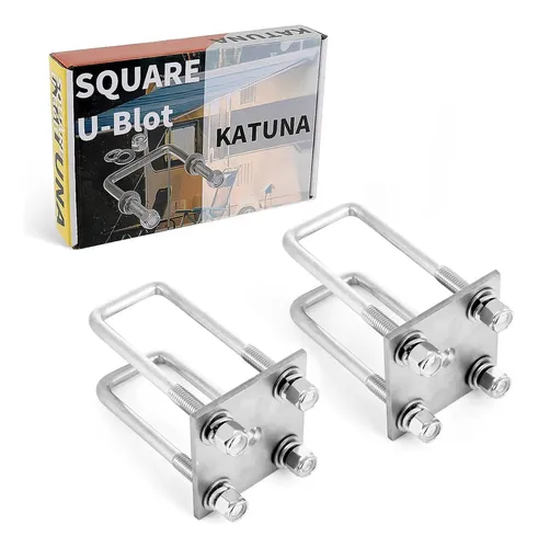 4 Pernos Cuadrados En U M8 X 70 X 110 De Acero Inoxidable 304, Con Tuercas Y Placas, Para Remolques Y Fontanería