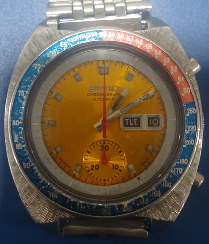 Reloj Seiko Automático Cronografo Pogue 6139 6002 Funciona (Usado)