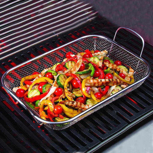 Cesta Para Asar Barbacoa De Malla De Acero Inoxidable Con As