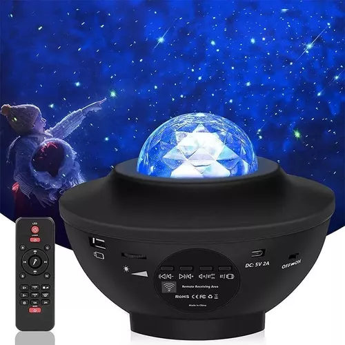 Lámpara Luces Proyector Galaxia Estrellas Infantil Bluetooth