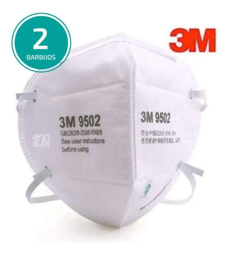 Imagen 1 de 7 de Barbijo 3m Pack X 2 Tapaboca Protector Facial Cubre Mascara
