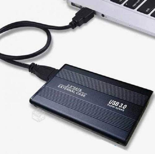 Imagen 1 de 3 de Cofre Para Disco 2.5 Sata Negro Usb 3.0 Aluminio Fideco