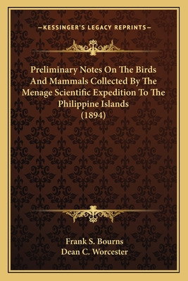 Libro Preliminary Notes On The Birds And Mammals Collecte...